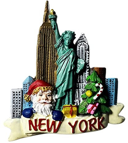 New York 3D-Kühlschrankmagnet, Souvenir-Geschenk, Kunstharz, handgefertigt, New York Kühlschrankmagnet, Heim- und Küchendekoration, Kollektion