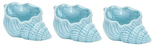 Healeved 3st Muschelaschenbecher Aus Keramik Schale Aus Keramik Conch Blumentopf Nautischer Aschenbecher Kaktus-topfpflanzer Sukkulentöpfe Schälen Pflanzer Draussen Büro Ornamente