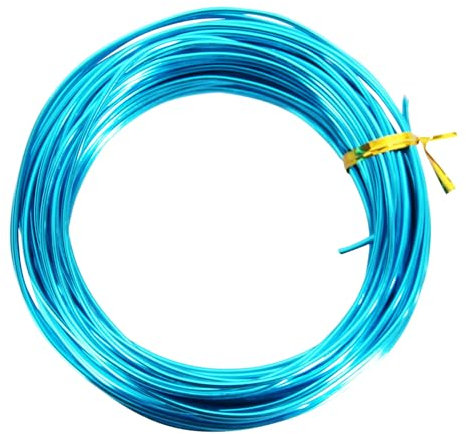 15 Meter Blau Aluminium Basteldraht, 12 Gauge 2mm Dicke Bildhauerei Draht, Armatur Draht für Bildhauerei, Biegsamer Metalldraht für die Herstellung von Puppen Skelett, DIY-Handwerk