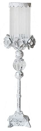 HEXEH Kerzenhalterhalter Gusseisen Glas Blume Kerzenhalter Esstisch Dekoration Kerzenlampe altmodisch Nostalgisch Wohnzimmer Wohnzimmer Schlafzimmer Dekoration Kandelaber, TIANCHIDENG2020