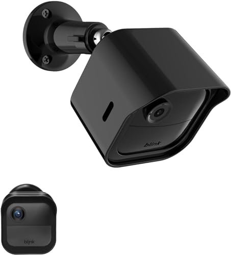 Honecumi Blink Outdoor 4 Camera Mount Bracket with Protective Case, 360 Adjustable Housing Stand for Blink 4th Gen Camera System, Black