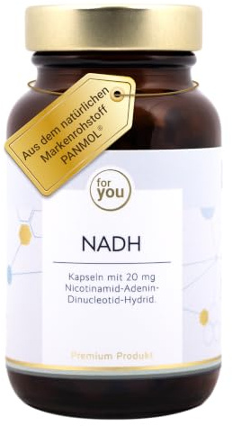 for you NADH 60 Kapseln - von PANMOL® Mikroverkapselt & stabilisiert – hohe Bioverfügbarkeit - 20 mg NADH pro Kapsel - Zelluläre Energie - fördert Aktivität & Vitalität