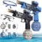 Electric Water Gun for Children, Electronic Water Pistol with LED Light, Water Gun Electric, Electric Battery Water Gun, Spray Gun (Black + Blue)
