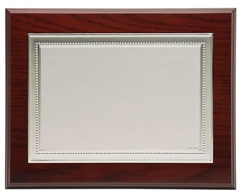 Genérico Placa Homenaje Aluminio Mate 17x12cm (Grabado Incluido)