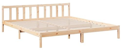 vidaXL Massivholzbett Extra Lang ohne Matratze 180x210 Kiefernholz