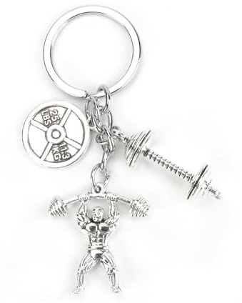 Tranbath Personalisierter Edelstahl Schlüsselanhänger Mit Süßem Fitness-Dumbbell Anhänger, Das Geschenk Für Frauen, Als Geburtstagsgeschenk, Oder Für Die Guter Freundin, Abschiedsgeschenk Kollegen