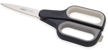 Joseph Joseph PlusCut Scissors with Integrated Box Cutter, Japanese Stainless-Steel Blades, Soft-Grip Handles, Multi-Purpose Cutting Tool