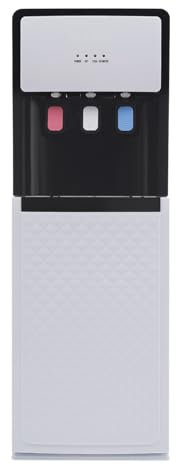 Dispensador de agua de carga inferior blanco, dispensador de agua de pie PP para agua caliente y fría, para oficinas, casas, apartamentos, 31 x 29,5 x 92,5 cm