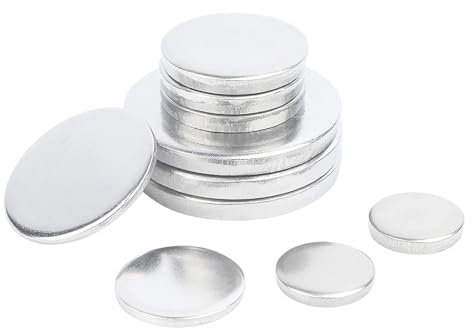 Qrity 20 Pièces Ronde Rondelles Plates, 304 Plaque Circulaire en Acier Inoxydable, Plaque Ronde en Métal, Diamètre 6mm, Épaisseur 2mm