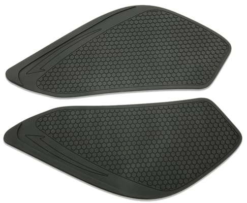 Tankpad für Kawasaki Ninja ZX-6R (ZX636-J) 2019-2024 2025 Motorrad Gas Tank Protector Side Fuel Tank Aufkleber Cap Decal Tank Grip Knieschoner Zubehör Teile Anti-Rutsch Kratzer Langlebig (Schwarz)