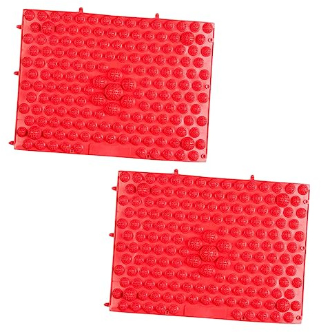2 Stück Fußreflexzonenmassagekissen Tpe Rot für Fußsohlenmassage | Pellet Massageball Design, Druckintensive Punkte, für Ferse, Fußgewölbe, Ballen und Zehen, Hausgebrauch