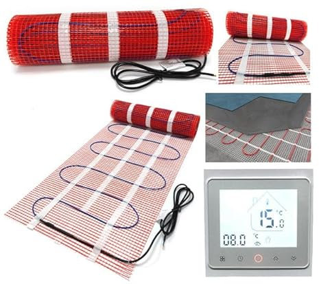 Heat Up Electric Underfloor Heating Sticky Mat 200w per m² for Stone Tiles Laminate Ceramic Porcelain etc (3m x 0.5m)