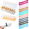 Cable Tidy Box with Lid, 2 Pcs Cable Tidy Management Box with 7 Compartments and 16 Cable Ties Reusable, Storage Box for Chargers and Power Strips