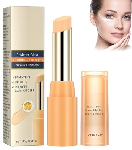 Likwispect Eye Balm, Revive and Glow Vitamin C Eye Balm, Portable Hydrating Eye Care Stick (0.14 Oz), Eye Balm with Vitamin C Brightens and Reduces Puffiness (1pcs)