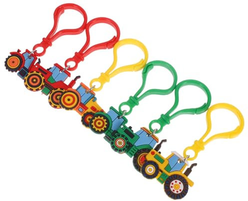 INOOMP 6pièces Porte-clés Tracteur De Ferme Charmants Accessoires De à pour Garçon Fille De Fête Saison De Récolte pour Garçons Et Filles
