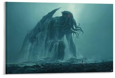 Cthulhu Aufsteigendes Poster, Poster, Kunstdruck, Wandfoto, Malerei, Poster, Hängebild, Familiendekoration, 50 x 75 cm