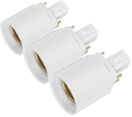 CHILDWEET Adattatore Da G24q A E27, 3 Pezzi: Convertitore Per Lampadine, Portalampada A, Adattatore Per Lampada, Prese A Vite Standard Per Apparecchi A 4 Pin.