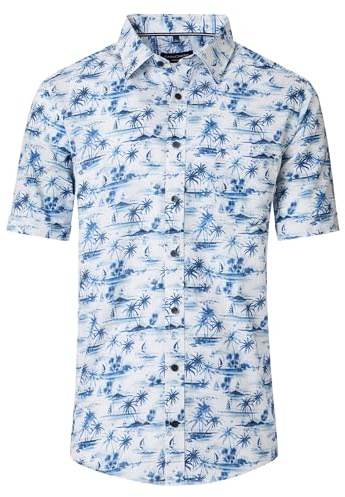 CASAMODA Freizeithemd Kurzarm Print Casual Fit