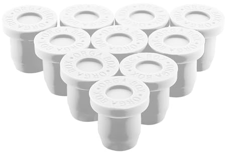 ORGA-BOX 10er Set Silikonfüße für 10,5 mm Bohrloch weiß | Anti-Rutsch Gummifüße