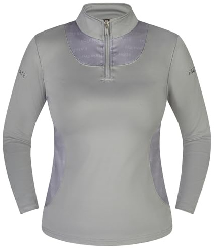 Equinate Damen Funktionsshirt Glide - leichtes Langarmshirt für Reitsport und Training - atmungsaktiv elastisch und angenehm weich auf der Haut
