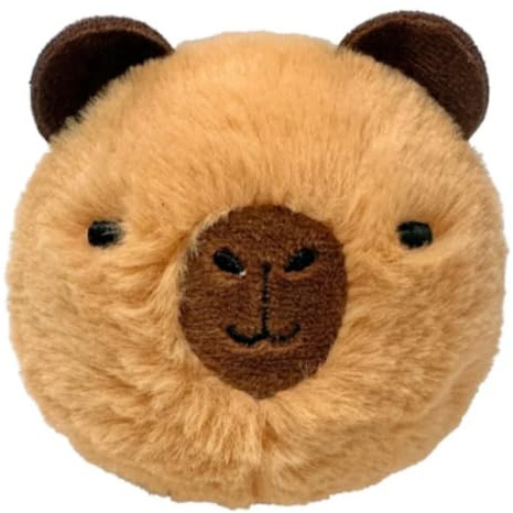 TY Barry Capybara Bouncer Plush Plüschtier Capybara Rundes weiches Plüschtier mit gesticktem Gesicht - süßes braunes Mini-Plüschtier für Kinder, Kinder und Sammler