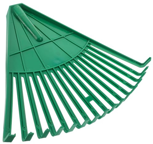 DOITOOL Gartenrechen aus Kunststoff Laubharke mit Großer Arbeitsfläche Rasenrechen für Laub und Gras Tragbar für Gartenpflege und Unkrautentfernung
