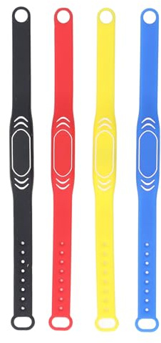 Braccialetto NFC T5577 ID copiabile in silicone resistente all’acqua, braccialetto per controllo accessi NFC con chip UID preprogrammato, 4 colori per di presenza in ascens