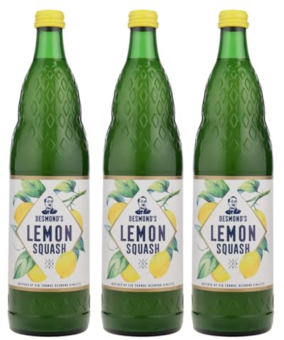 Desmond's Lemon Squash Limonadenkonzentrat alkoholfrei inkl. FeinWert E-Book (3 x 0,75 l)
