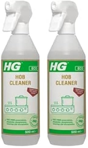HG Eco Hob Cleaner Spray 500ml Eco Ceramic Halogen Glass Hob Cooker Top Cleaner (1) (Pack of 2)