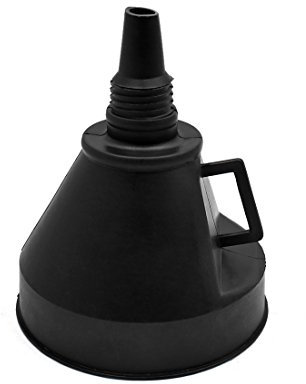 sourcing map Filtro de Gas Combustible para Moto Embudo de Aceite Plástico Negro