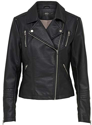 ONLY Faux Leather Jacket ONLGEMMA Faux Leather Jacket Black 40 Black 1 40