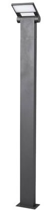 Lucande LED Außenleuchte Marius (spritzwassergeschützt (Modern) in Schwarz aus Aluminium (1 flammig,) - Wegeleuchte Pollerleuchte Wegelampe Sockelleuchte