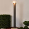 Lucande LED Außenleuchte Marius (spritzwassergeschützt (Modern) in Schwarz aus Aluminium (1 flammig,) - Wegeleuchte Pollerleuchte Wegelampe Sockelleuchte