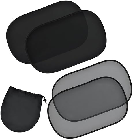EcoNour Car Window Shades for Baby (4 Pack) | Protects Baby from Window Sun & Heat | Sun Shade Side Windows for Kids | Automotive Sun Protection from UV | 20 x 12 inch / 51 * 31 cm