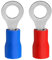 100Pcs Crimp Connectors,Electrical Connectors,Ring Wire Connector Crimp 50 Red and 50 Blue