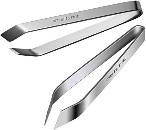 B D J I M Lot de 2 Pinces à désarêter Professionnelle en INOX - Pince Poisson - Pince à Poisson - Pince arrête Poisson - Pince pour Poisson - Pince Cuisine - Pince arrete Poisson + Ebook Offert