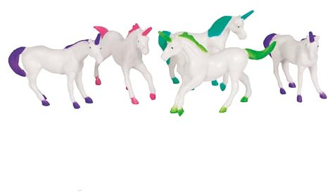 Unique Party 84721 - Regalini per Feste - Unicorni di Plastica - Confezione da 8