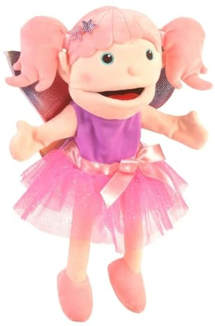 Fiesta Crafts Fairy Hand Puppet, Moving Mouth & Arms for Role Play | Soft, Colourful & Interactive Magical Doll, Pretend Play, Creativity & Communication Skills for Girls Age 3-8