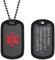 PROSTEEL personalisiert Erkennungsmarke mit Medical Alert Symbol schwarz Edelstahl Ice Notfall SOS Herren Dog Tag mit Kugelkette 60cm/2mm Name Texte Gravur Geschenk Accessoire für Allergen Diabetes