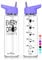 Be-Active Motivational Water Bottle with Straw – With Time Markings - Times to Drink – Tracker - BPA Free (Purple)