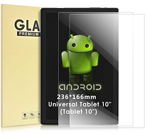 KATUMO 2 Stück Displayschutzfolie für Tablet 10-10.1 Zoll, Hartglas für TOSCIDO, Meberry, YOTOPT, Sannuo K102, Goodtel, BEISTA, KXD