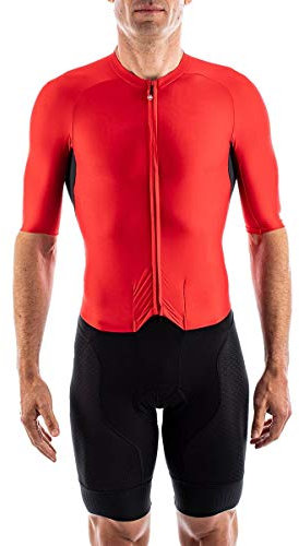 CASTELLI Herren Sanremo 4.1 Speed Suit Kurze Schlauch, Schwarz/Rot, L