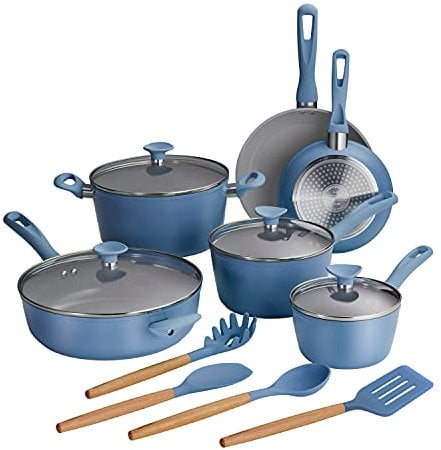 Tramontina Cookware Set 14-Piece (Blue), 80110/035DS