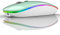 Uiosmuph Mouse Senza Fili Bluetooth, BT5.1+BT5.0+2.4G Ricaricabile Mouse Senza Fili Ottico Piccolo Portatile con Mouse USB per per Notebook, PC, Laptop, Computer, MacBook (Mint Green)