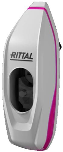 Rittal AX Mini-Comfort Poignée pour AX et KX avec Cam avec insert de verrouillage ASSA, blanc/rose