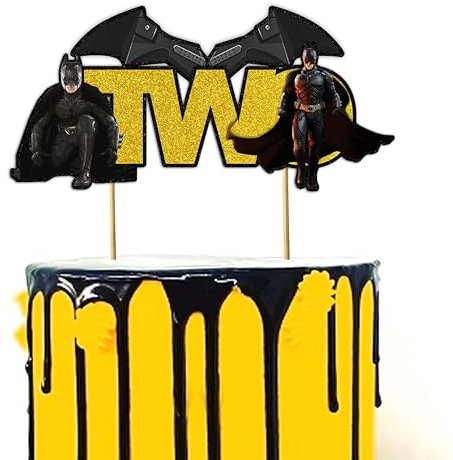 Seyal® Geburtstagsparty-Dekoration – Batman Two Cake Topper