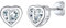 Supcare Ohrringe Herz Damen Nickelfreie Ohrringe Buchstaben E Zirkonia Initial Ohrstecker mit CZ S925 Alphabet Letter Earrings Statement Ohr Piercing Ohrschmuck Silberohrringe für Oma Freundin