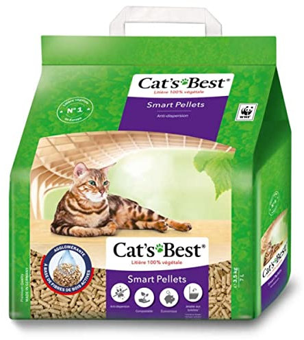 Cat's Best Smart Pellets Litière végétale Agglomérante à base de bois, 3.5kg