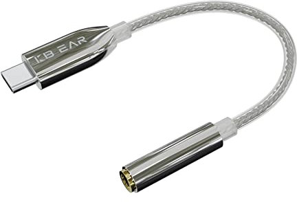 Yinyoo Adattatori audio USB C KBEAR T1 Tipo C a 3,5 MM HiFi Auricolare, Realtek ALC5686 DAC ad alte prestazioni, jack per cuffie da 3,5 mm per Samsung Galaxy Auricolare DAC Music Player