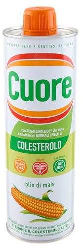 Cuore - Olio di Mais 75 cl, Ricco di Omega 6 e Fonte di Vitamina E e B6, No OGM
